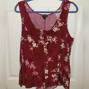 Torrid Maroon button-up blouse 1x
